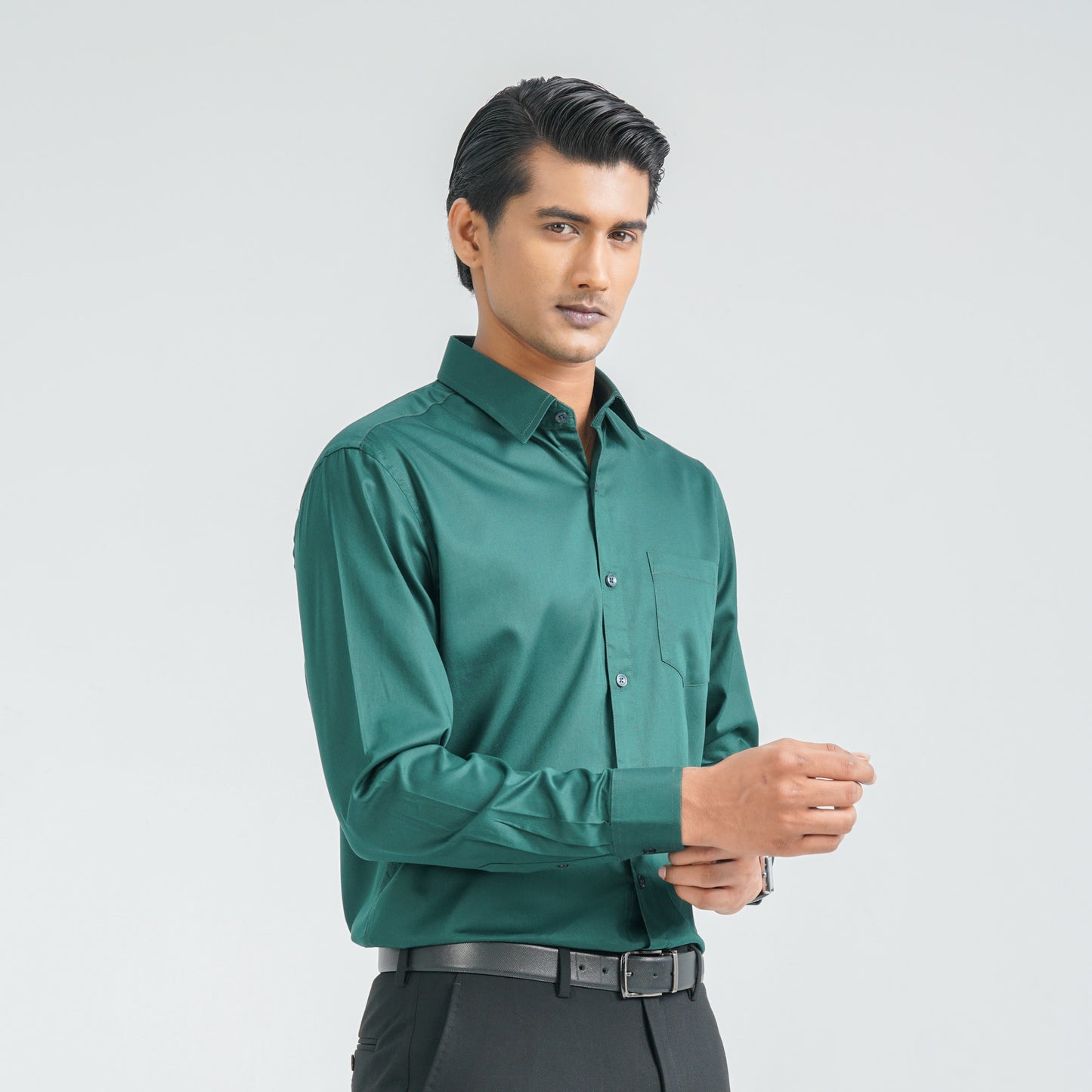 Men’s Satin Lycra Formal Shirt