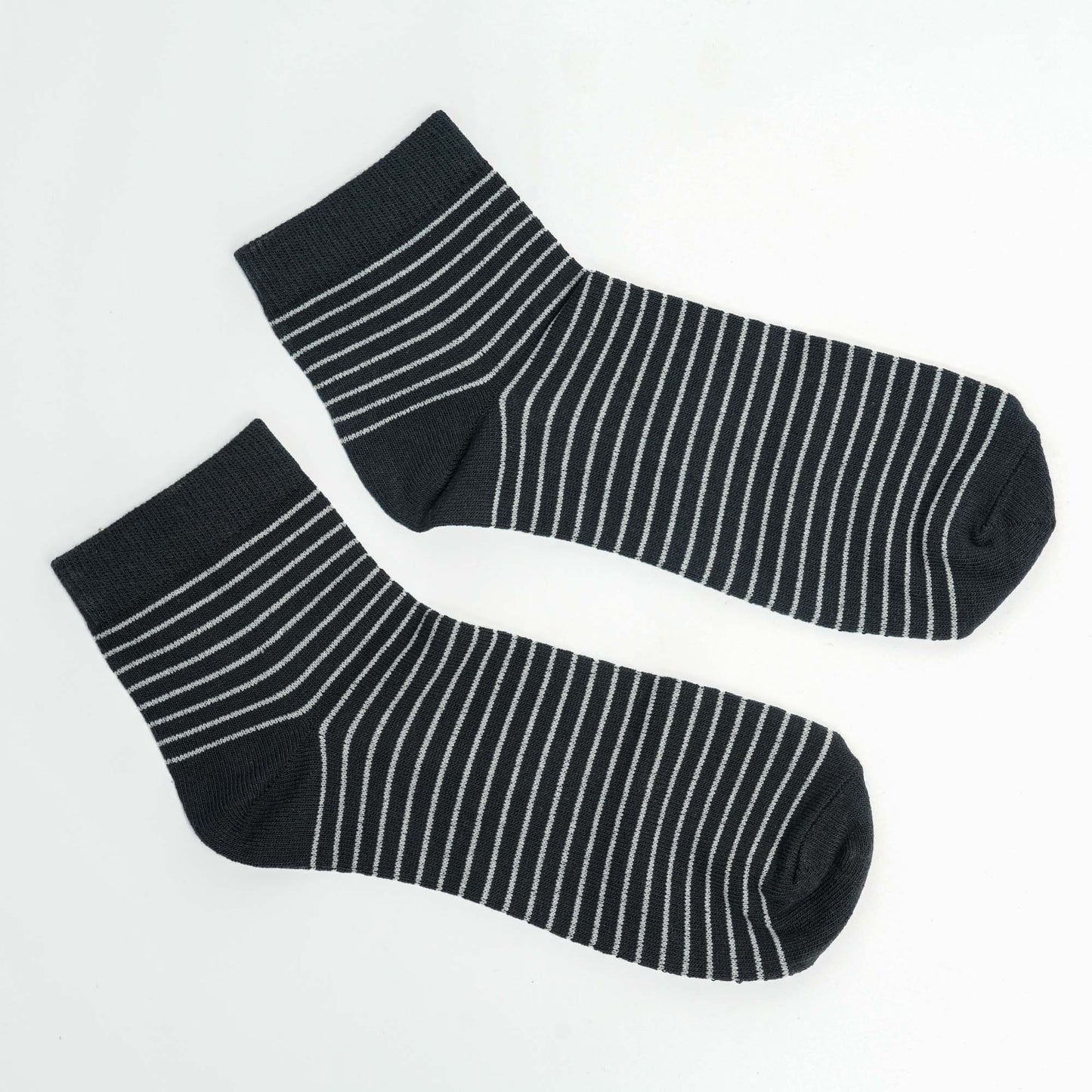 Navy & White Cotton Socks