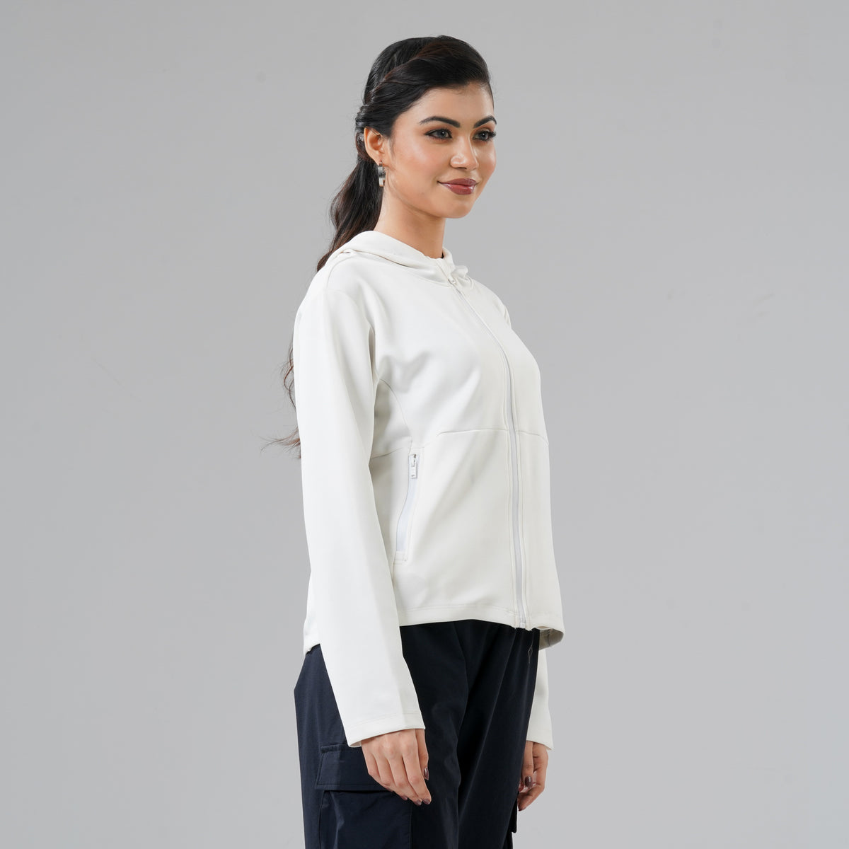 Womens White Hoodie