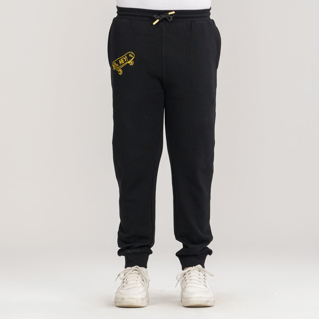 Boys Black Joggers