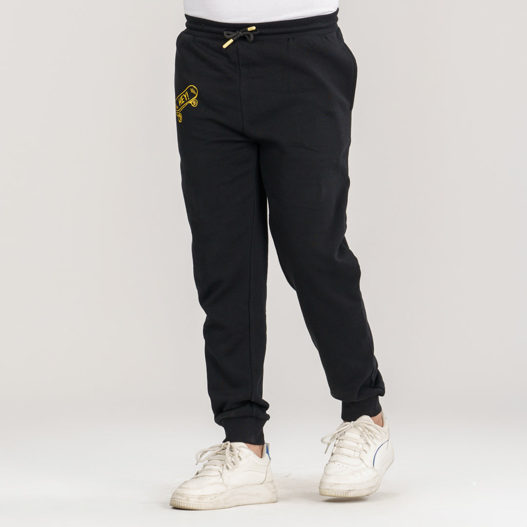 Boys Black Joggers