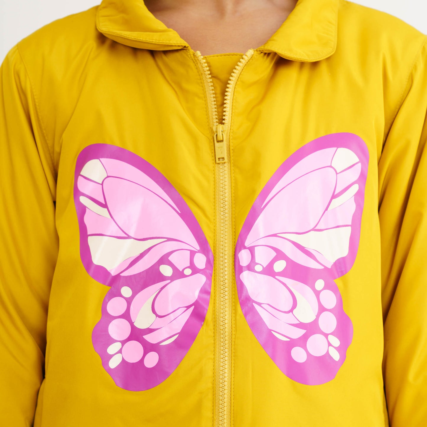 Baby Girls Mustard Quilted Jacket