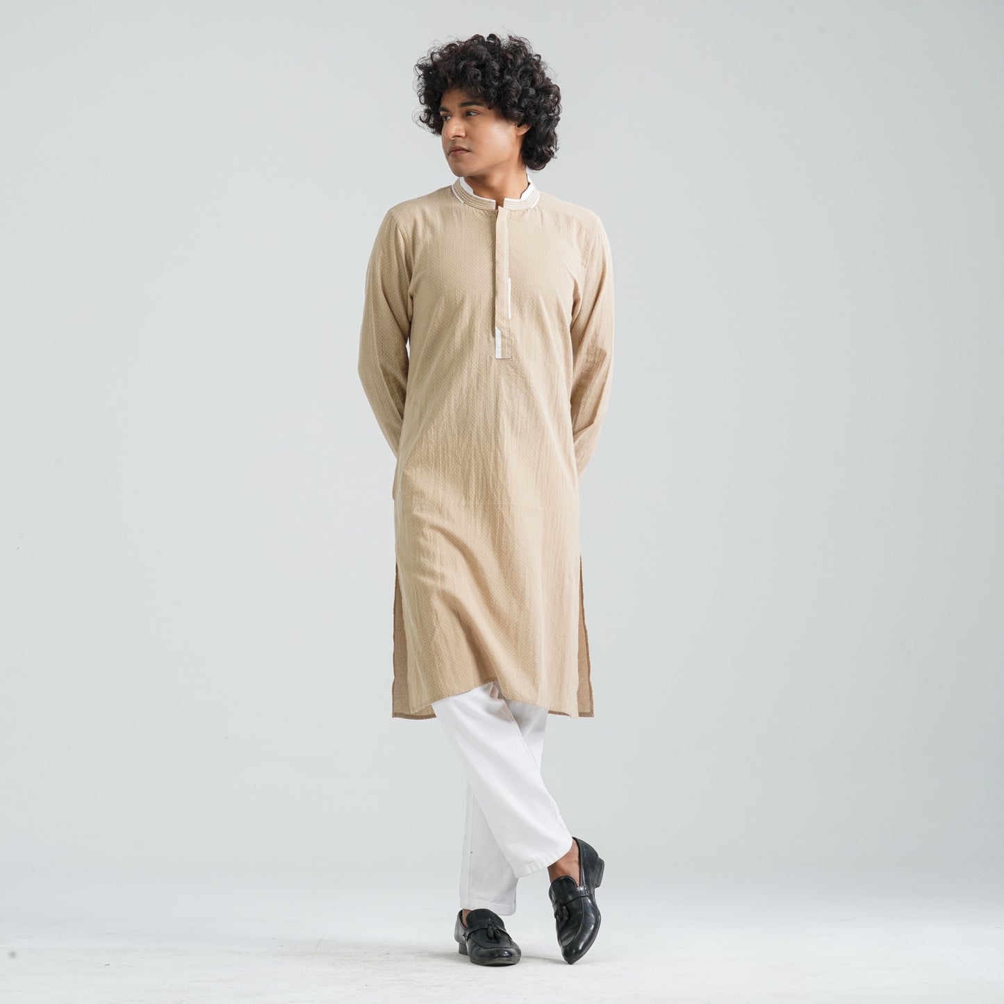 Mens Camel Basic Panjabi