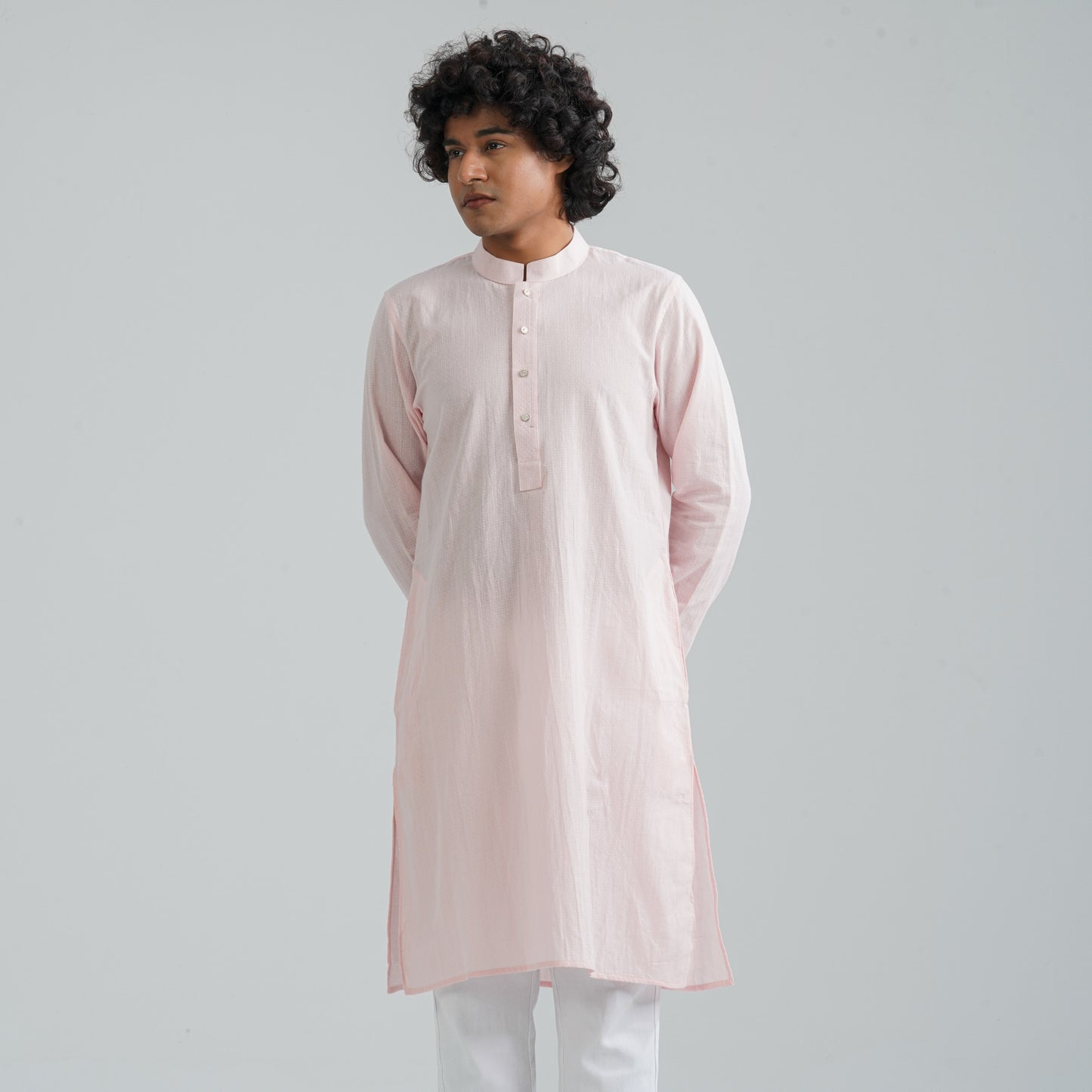Men's Pastel Pink Panjabi
