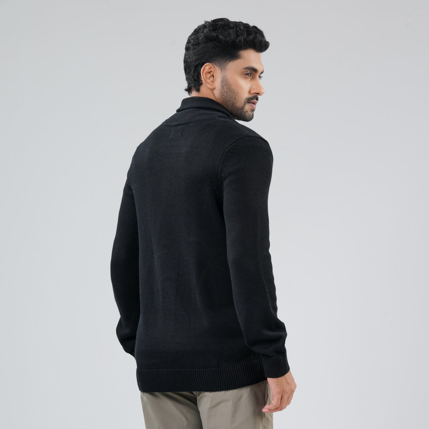 Mens Black Sweater Blazer