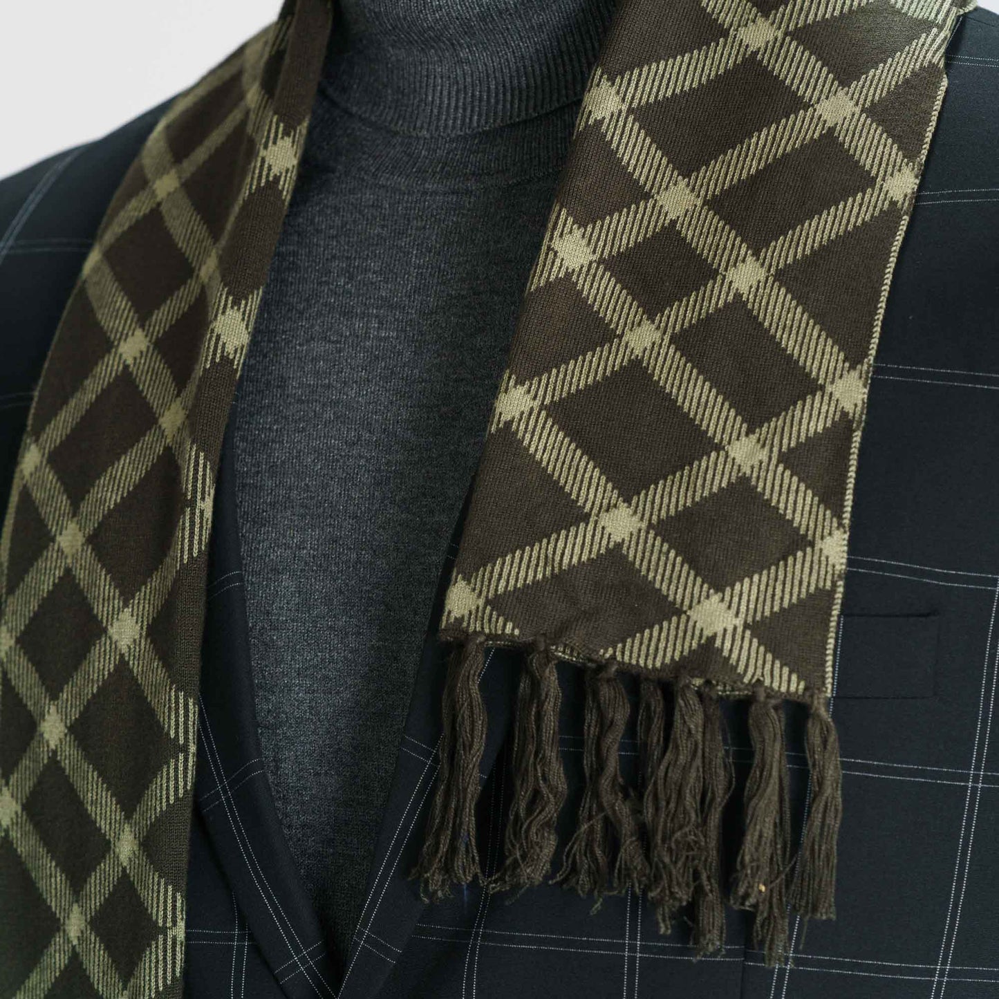 Mens Olive Muffler
