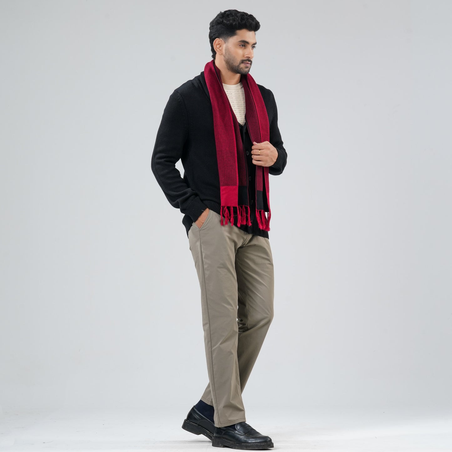 Mens Maroon Muffler