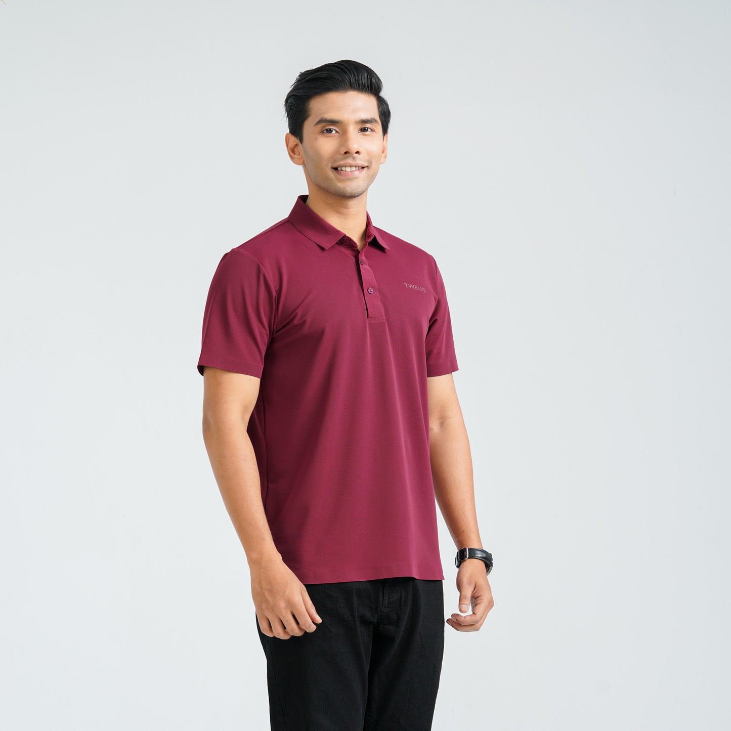 Men’s Maroon Seamless Polo
