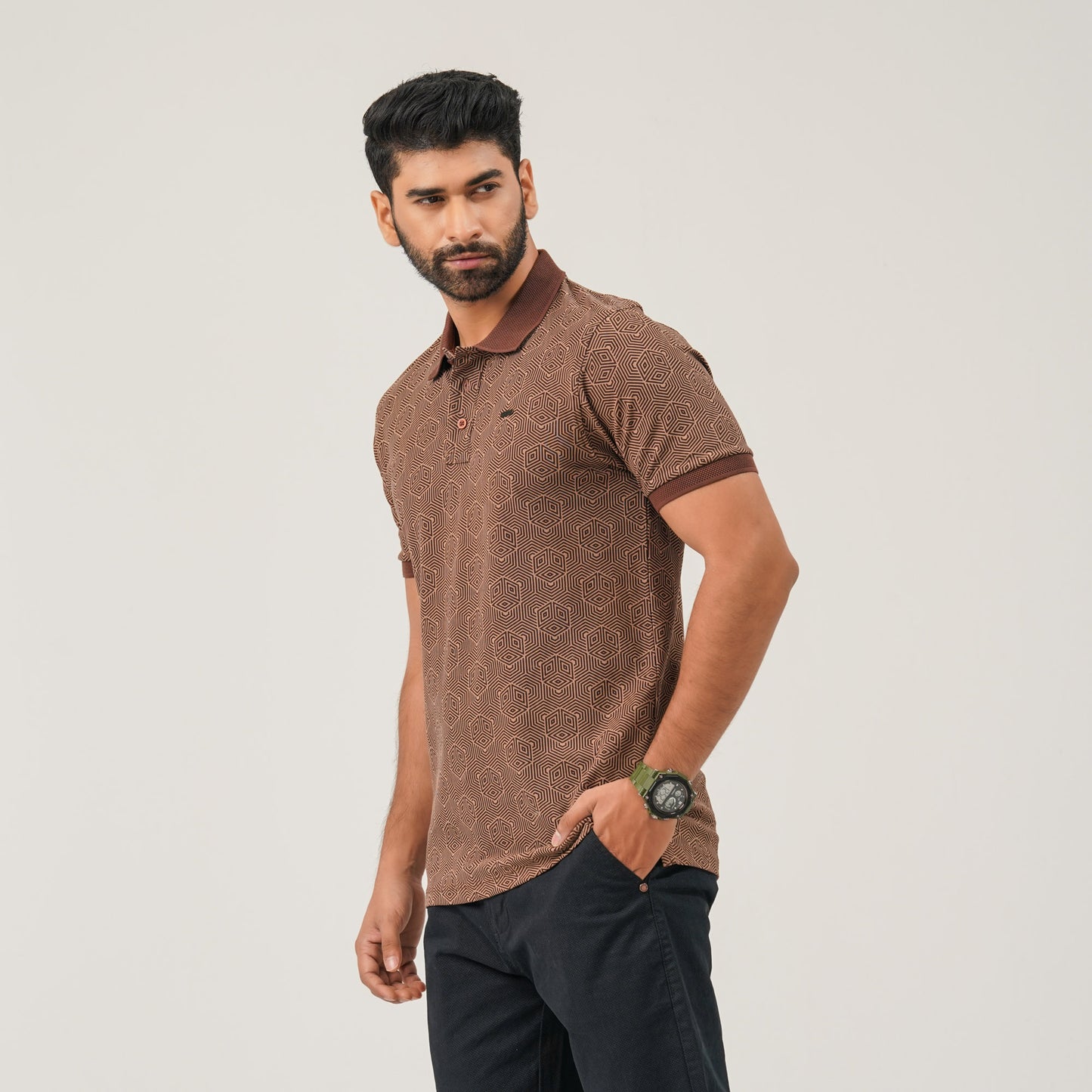 Mens Brown Polo