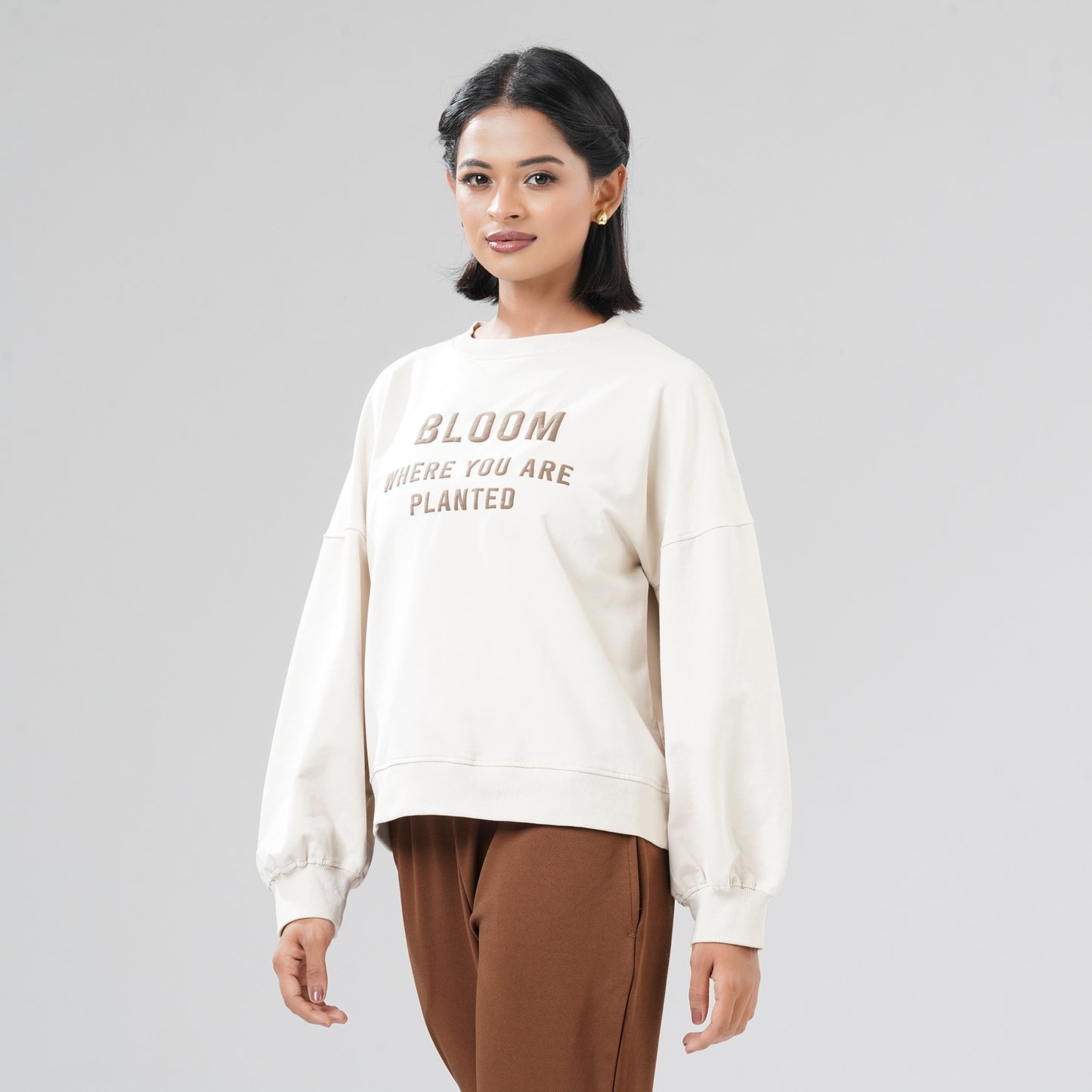 Women's Beige Sweatshirt