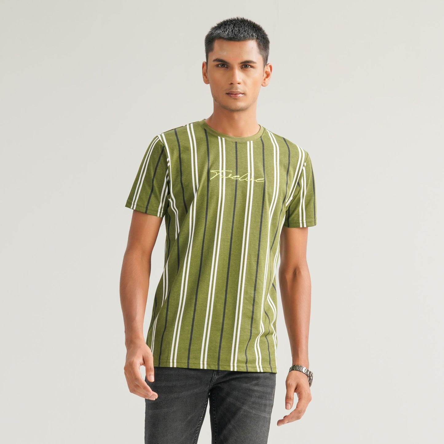 Mens Olive Green T- Shirt