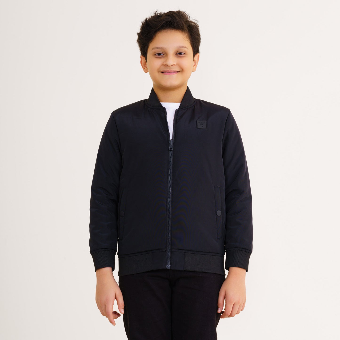 Boys Black Reversible Bomber Jacket