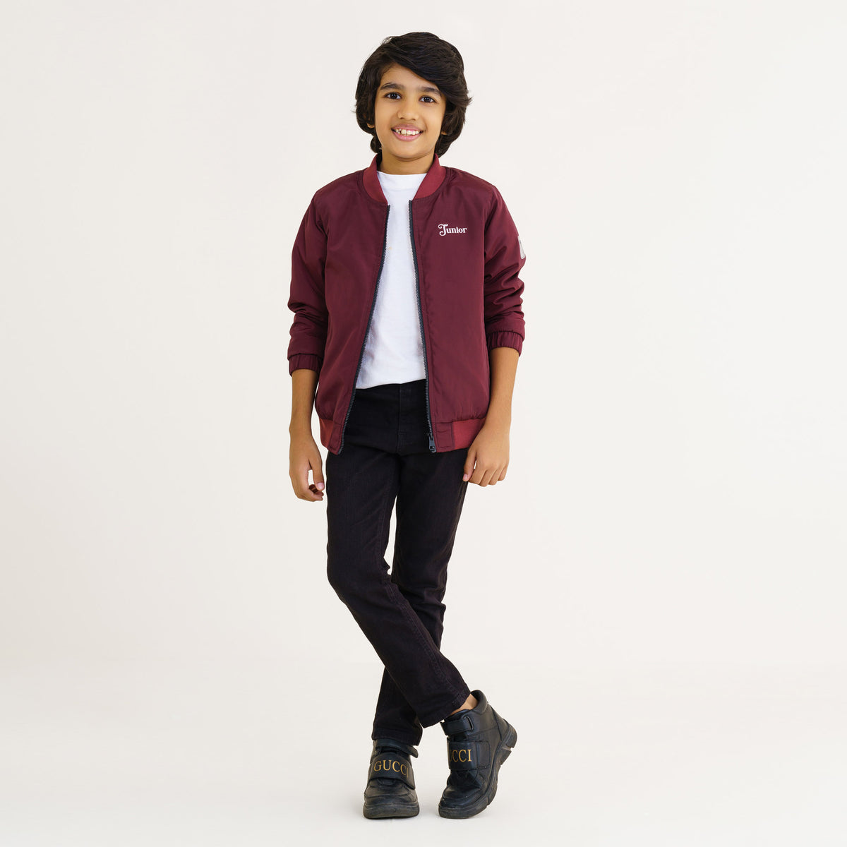 Baby Boys Maroon Bomber Jacket