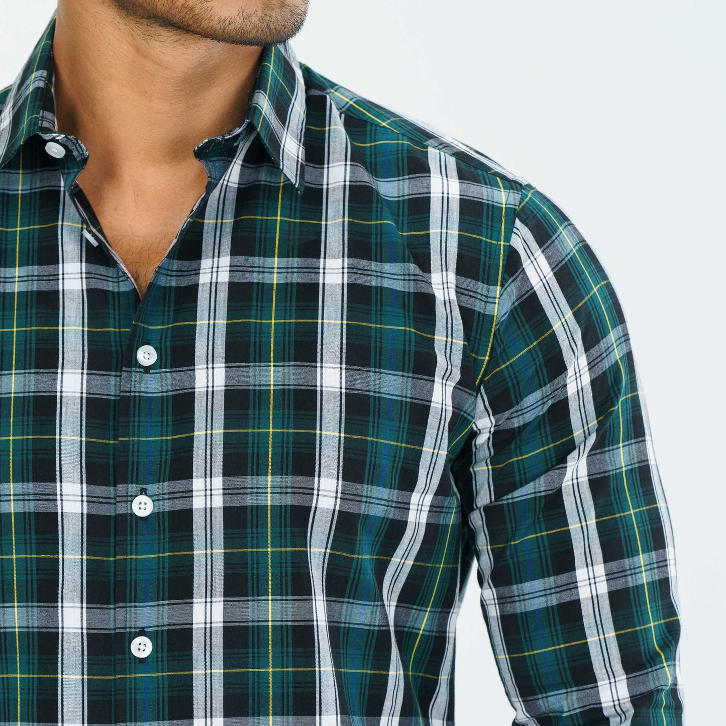 Mens Green Check Shirt