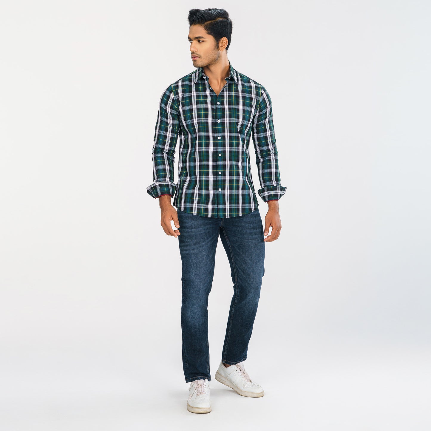 Mens Green Check Shirt