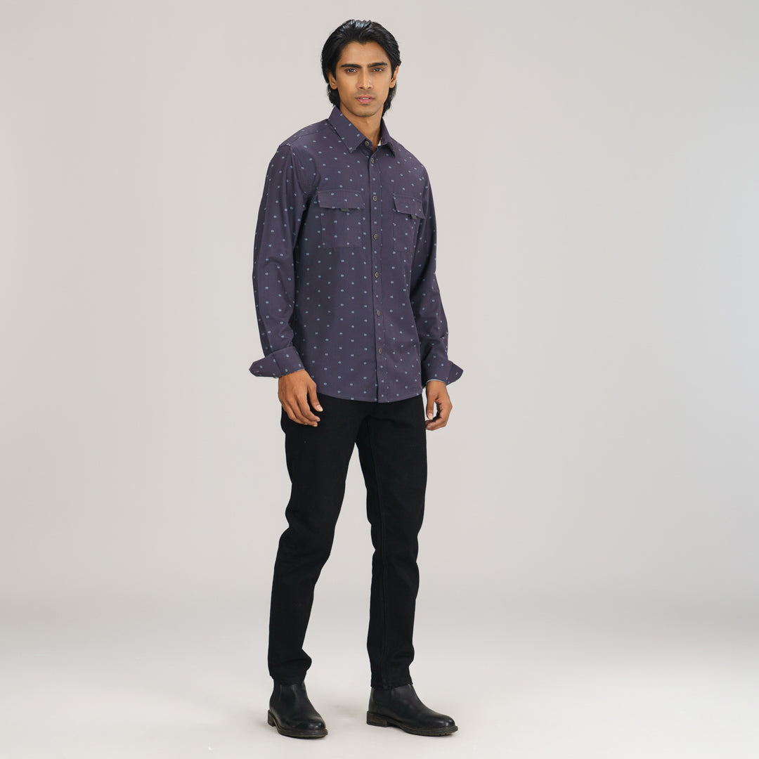 Mens Black Aop L/S Shirt