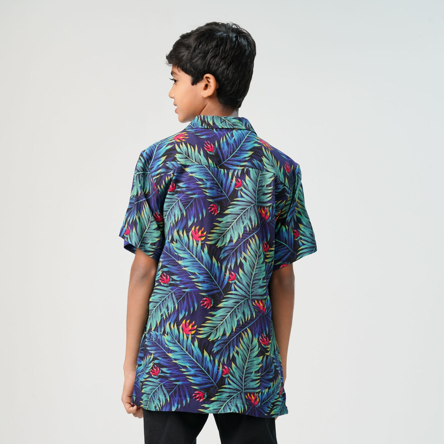 Boys Hawai Green Aop Shirt