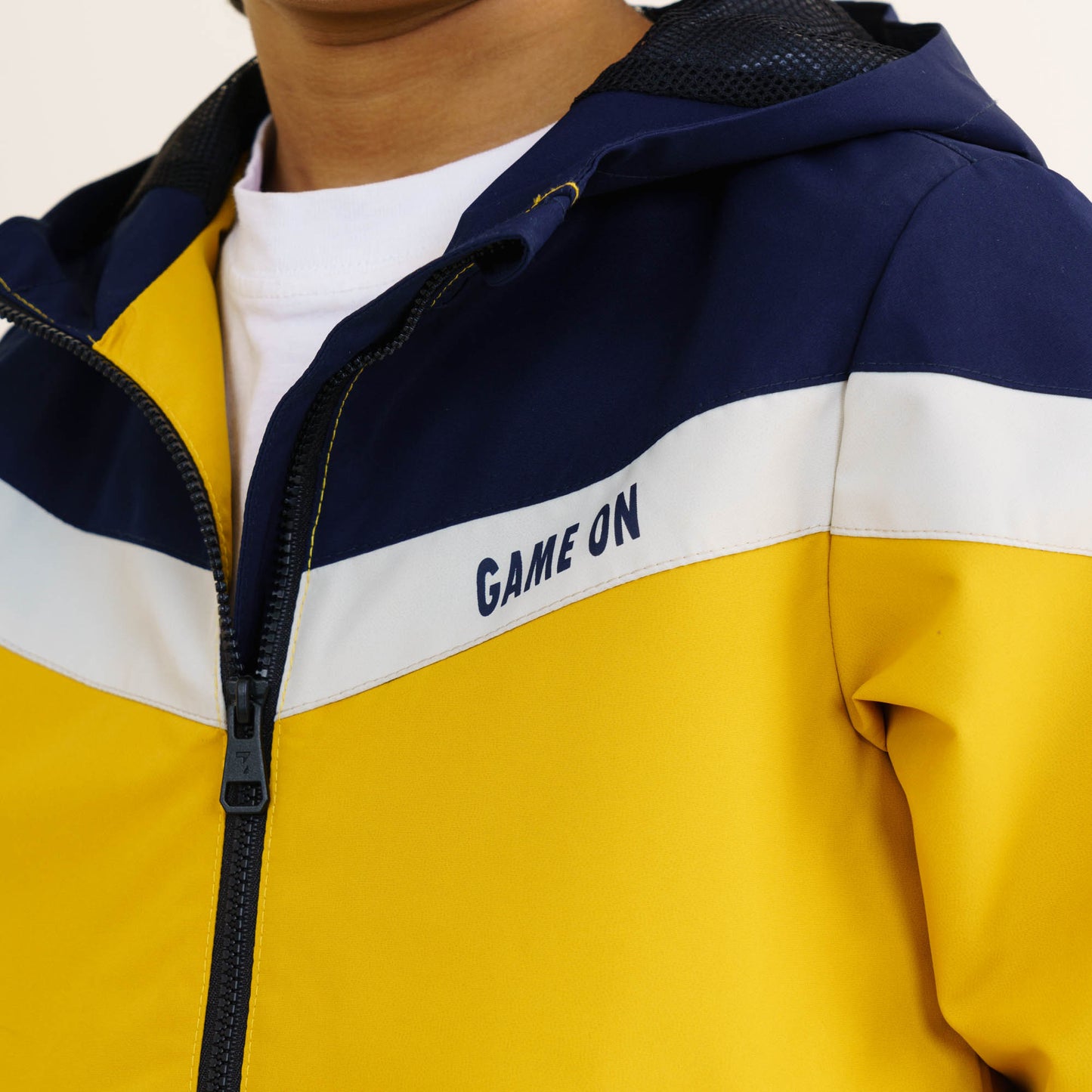 Baby Boys Mustard & Navy Windbreaker