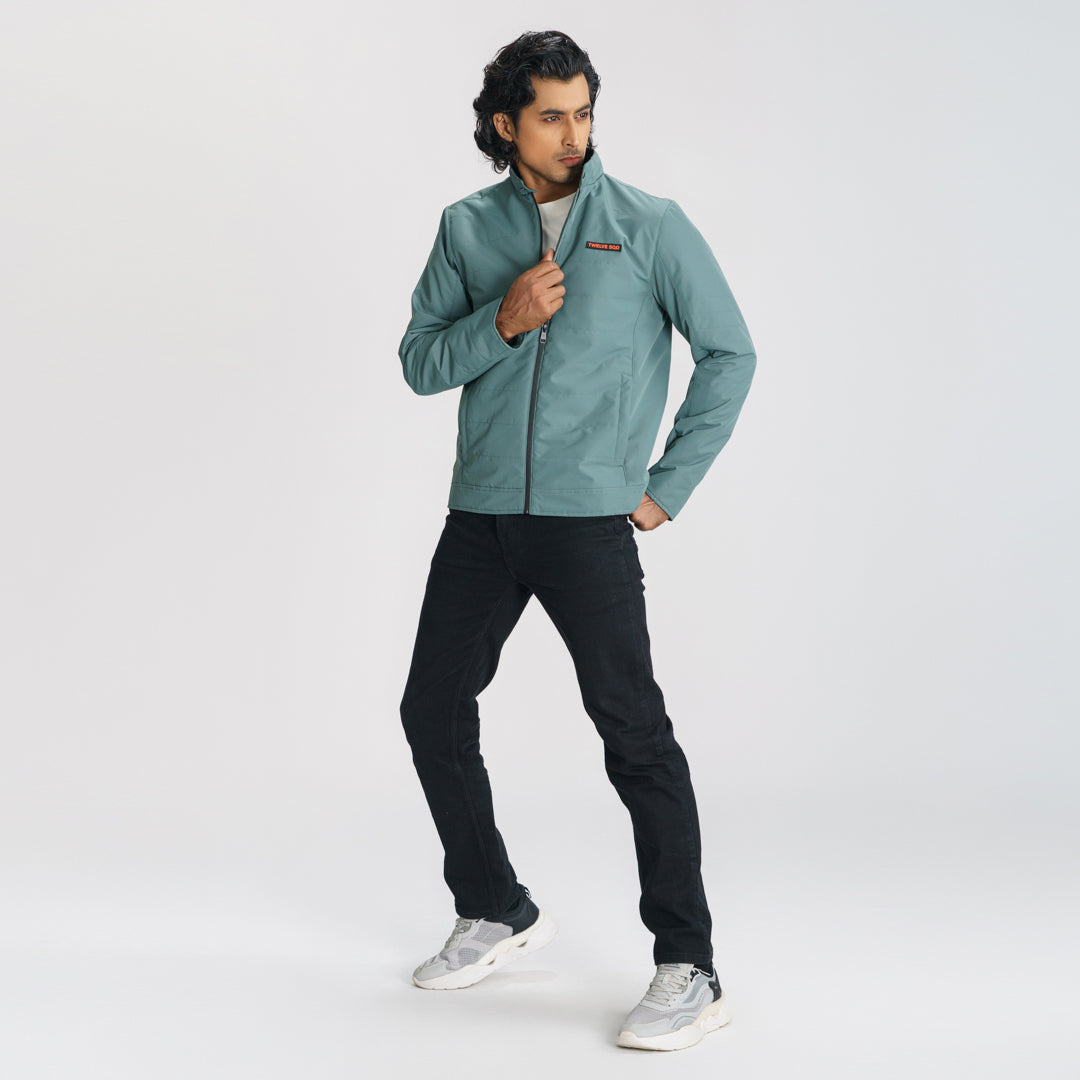 Mens Quilting Balsam Green Jacket
