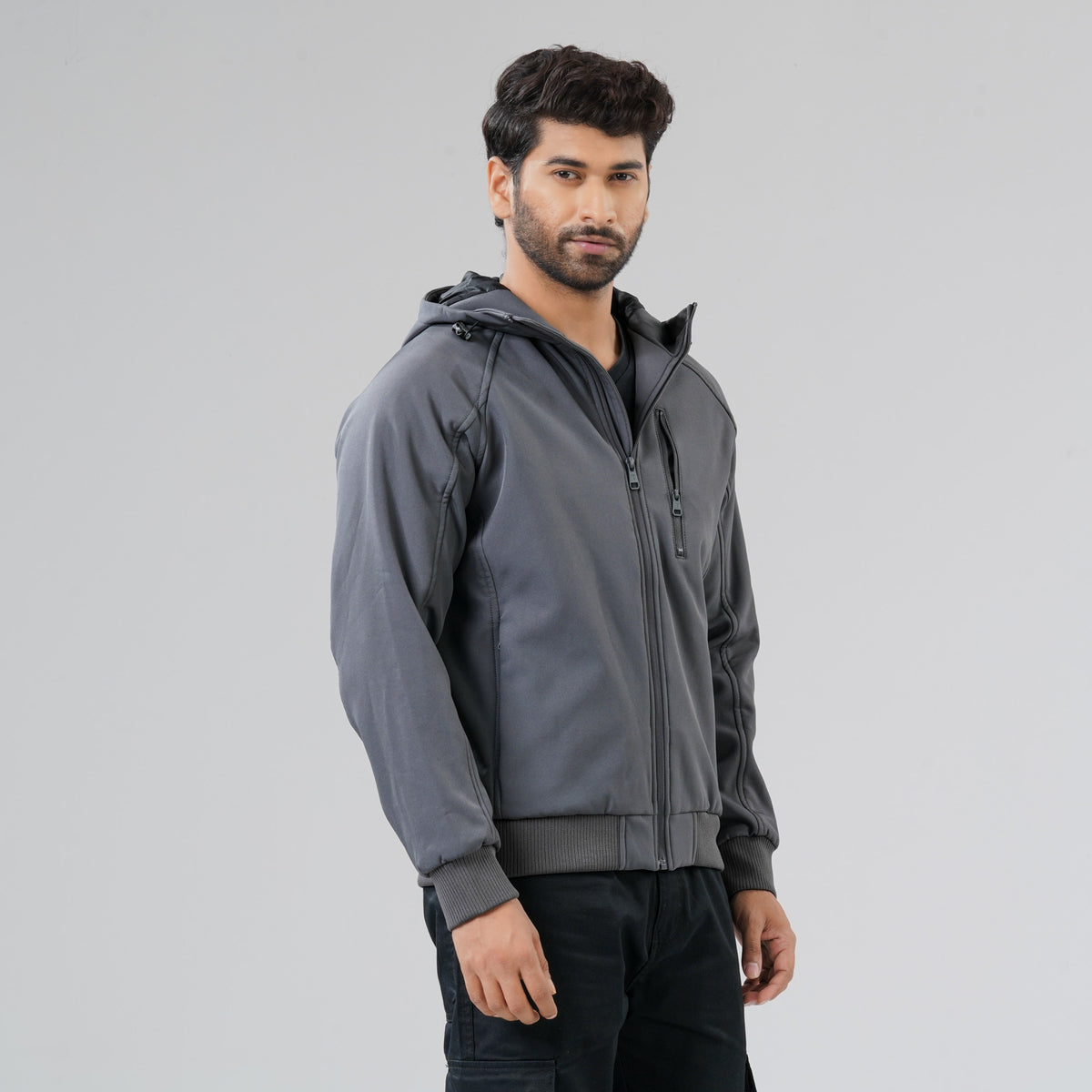 Mens Dark Grey Hoodie