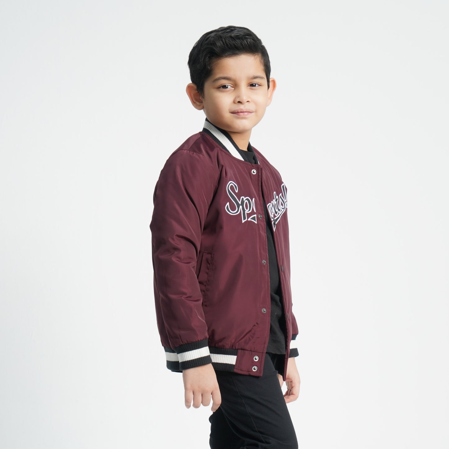 Boys Bomber Maroon Jacket