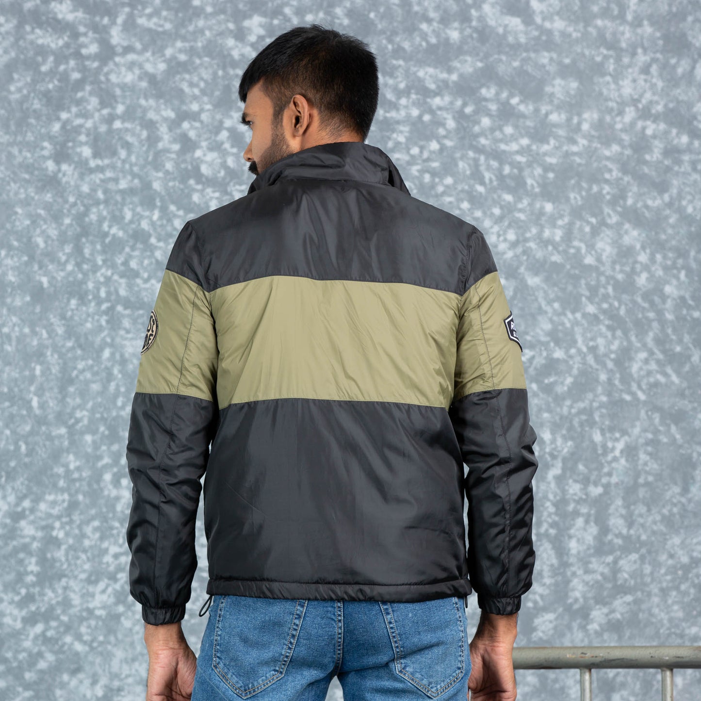 Mens Bomber-Olive/White/Navy