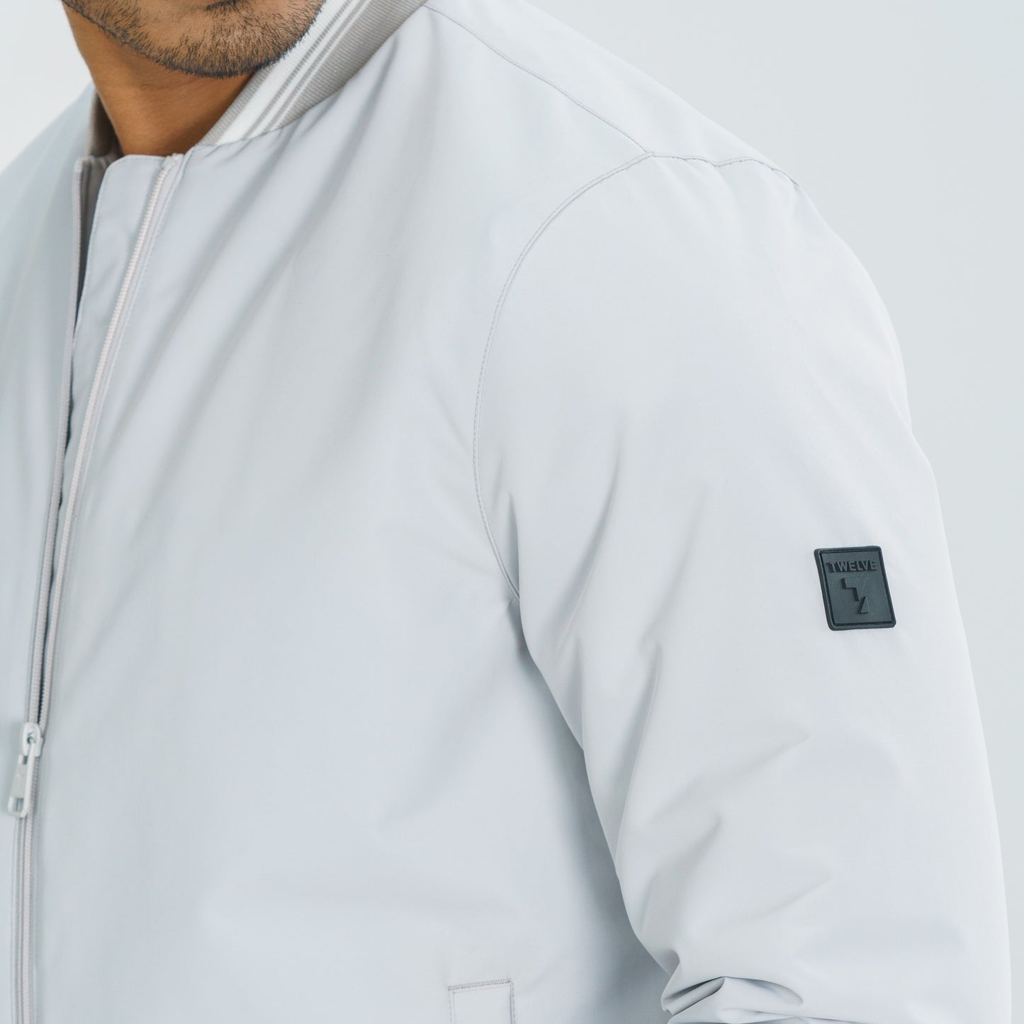 Mens Gray Bomber Jacket