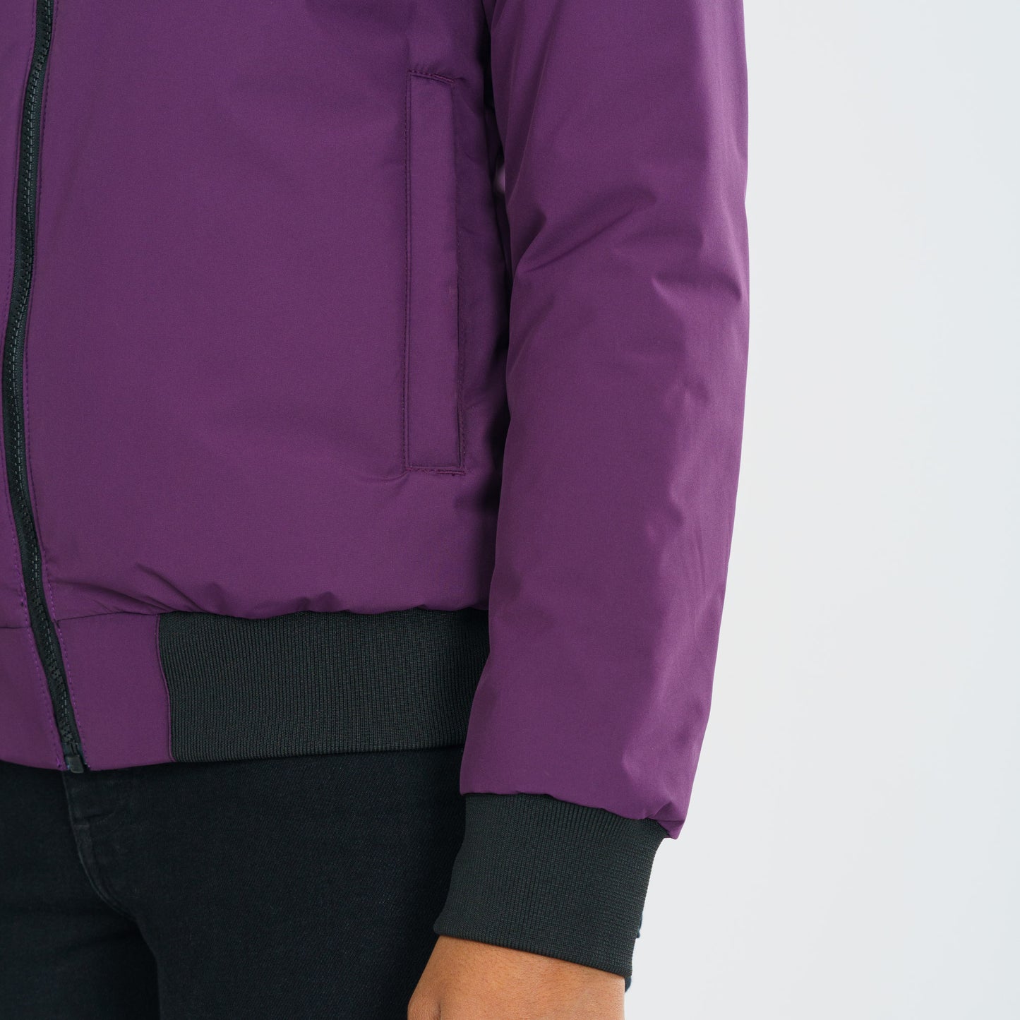 Womens Purple Reversible Bomber Jacket