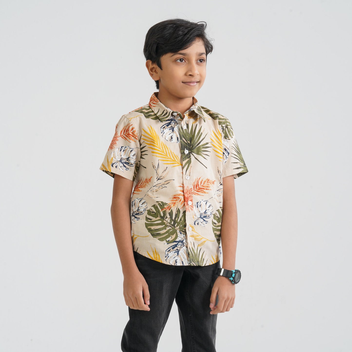 Baby Boy’s Green Cotton Shirt