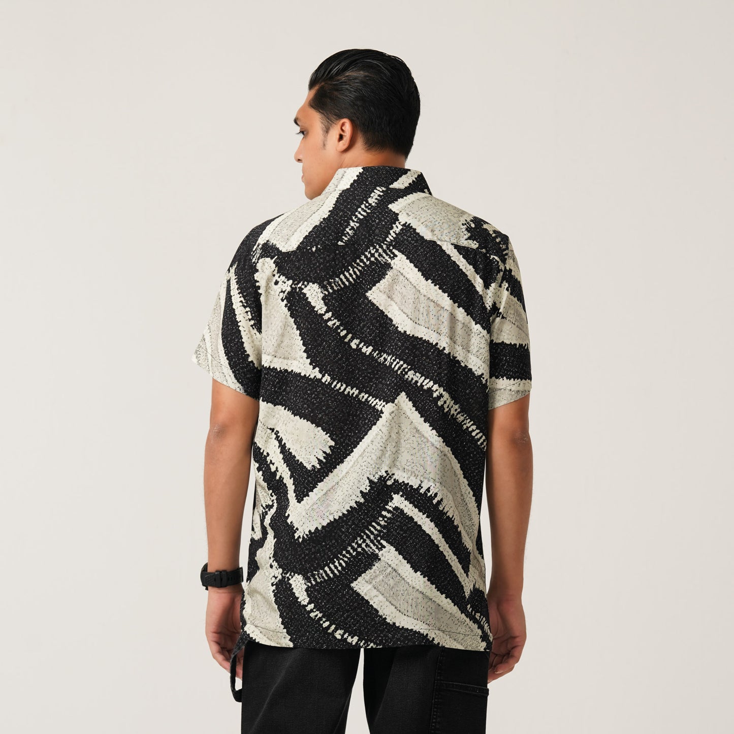 Mens Black Aop Casual Shirt