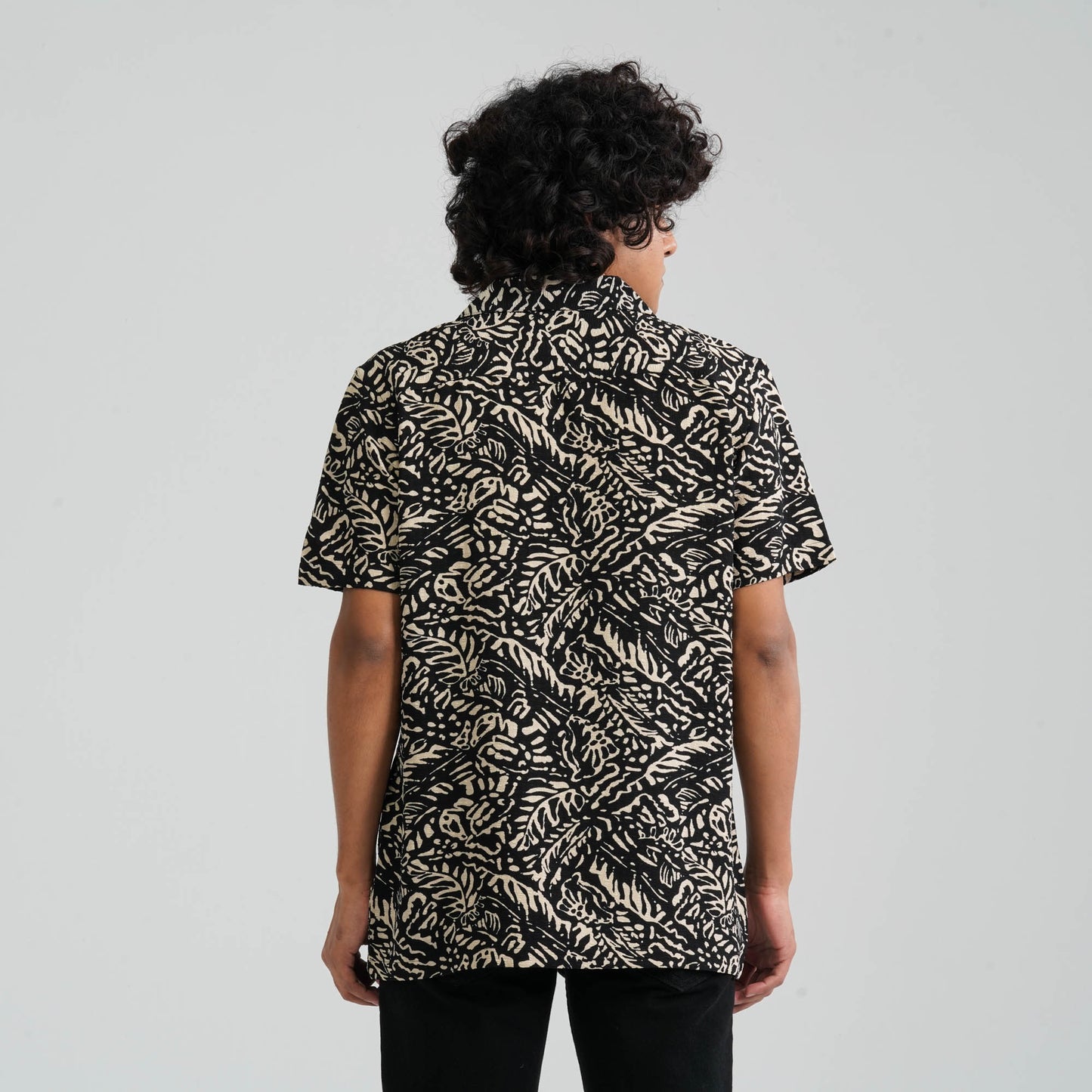 Men's Black Viscose Casual Shirt