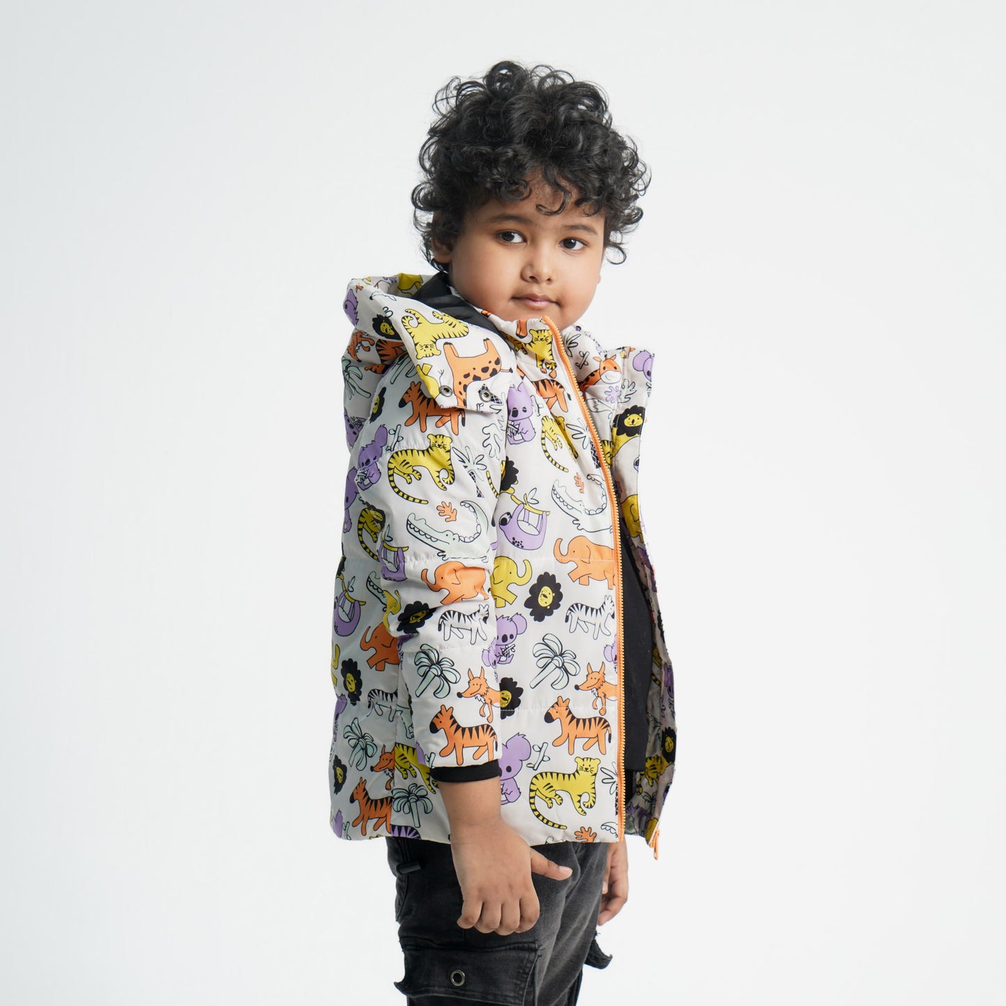 Baby Off White & Yellow Boys Quilt Jacket