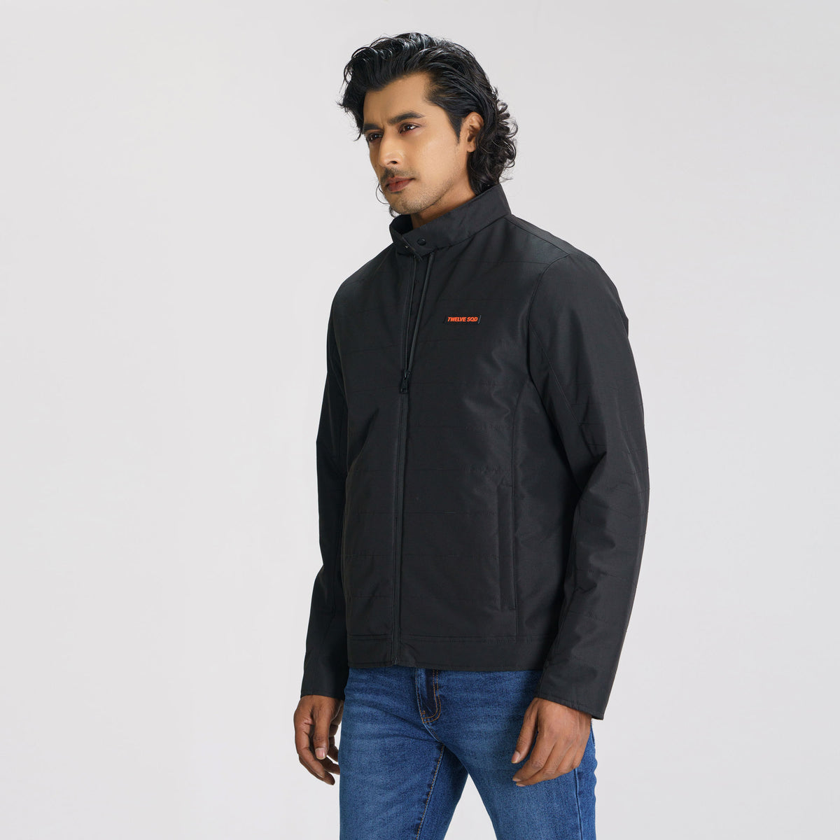 Mens Black Quilting Jacket
