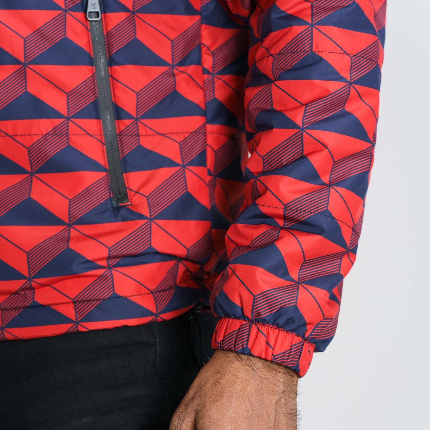 Mens Red Quilted Jacket