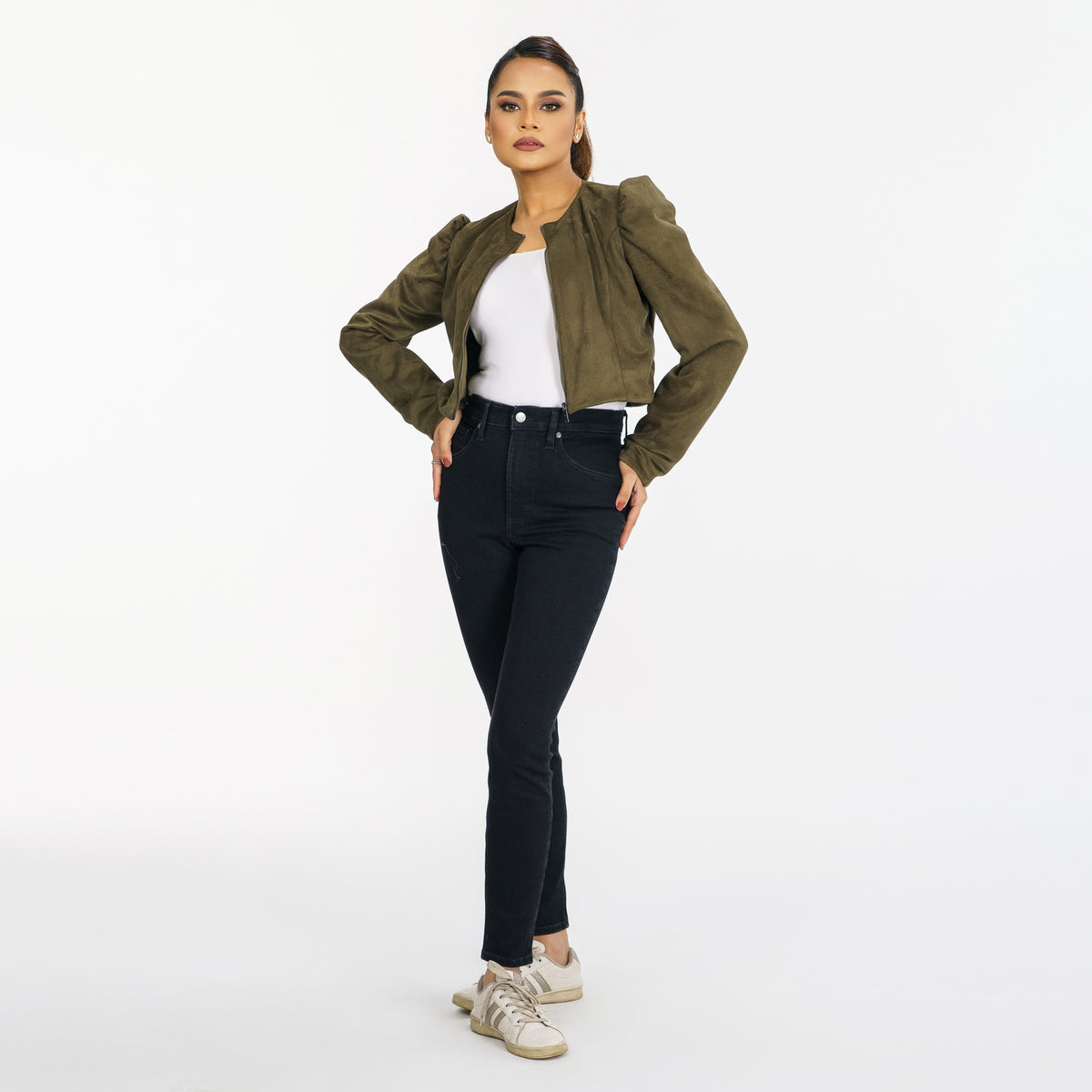 Women Olive Shacket