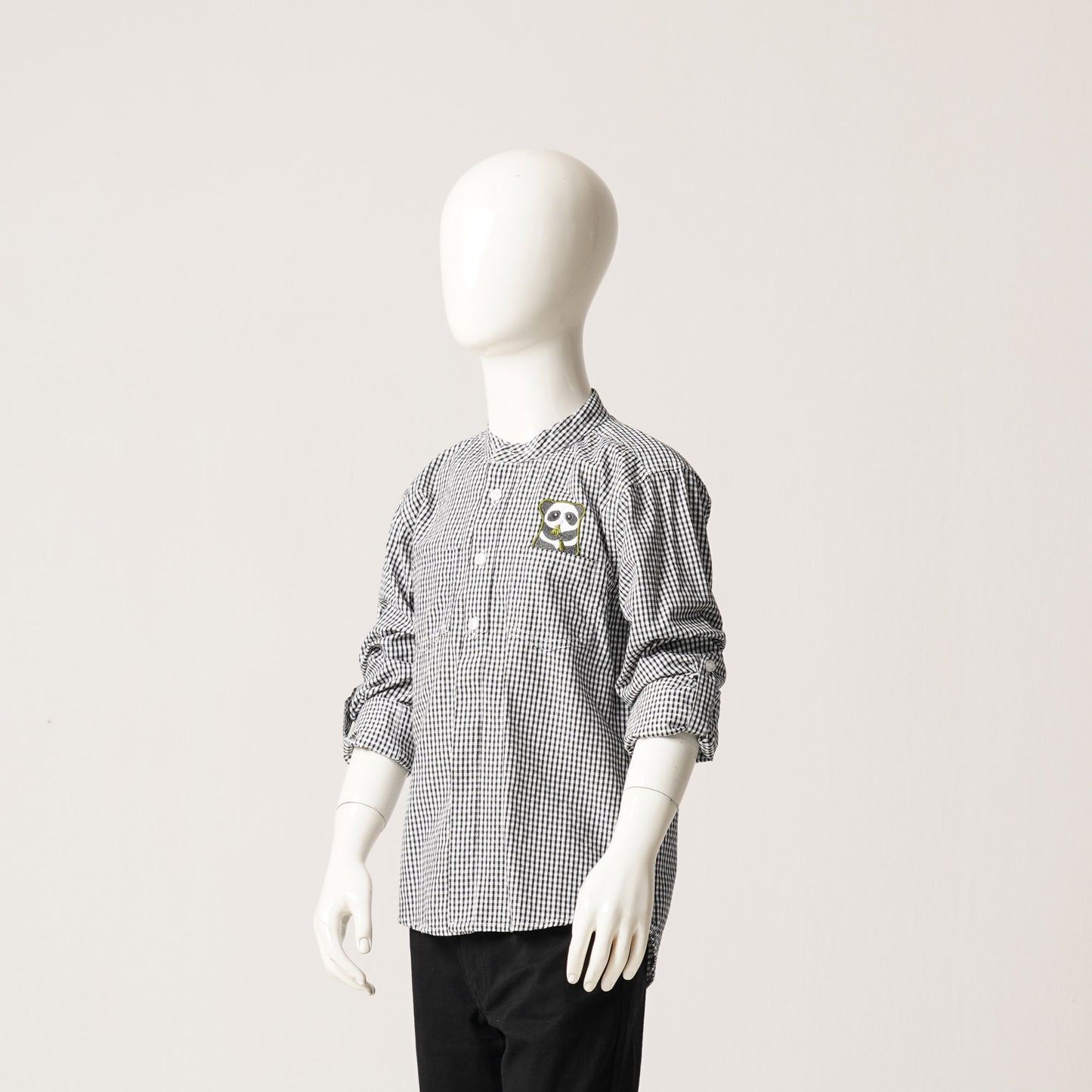 Baby Boys Shirt-White/Black