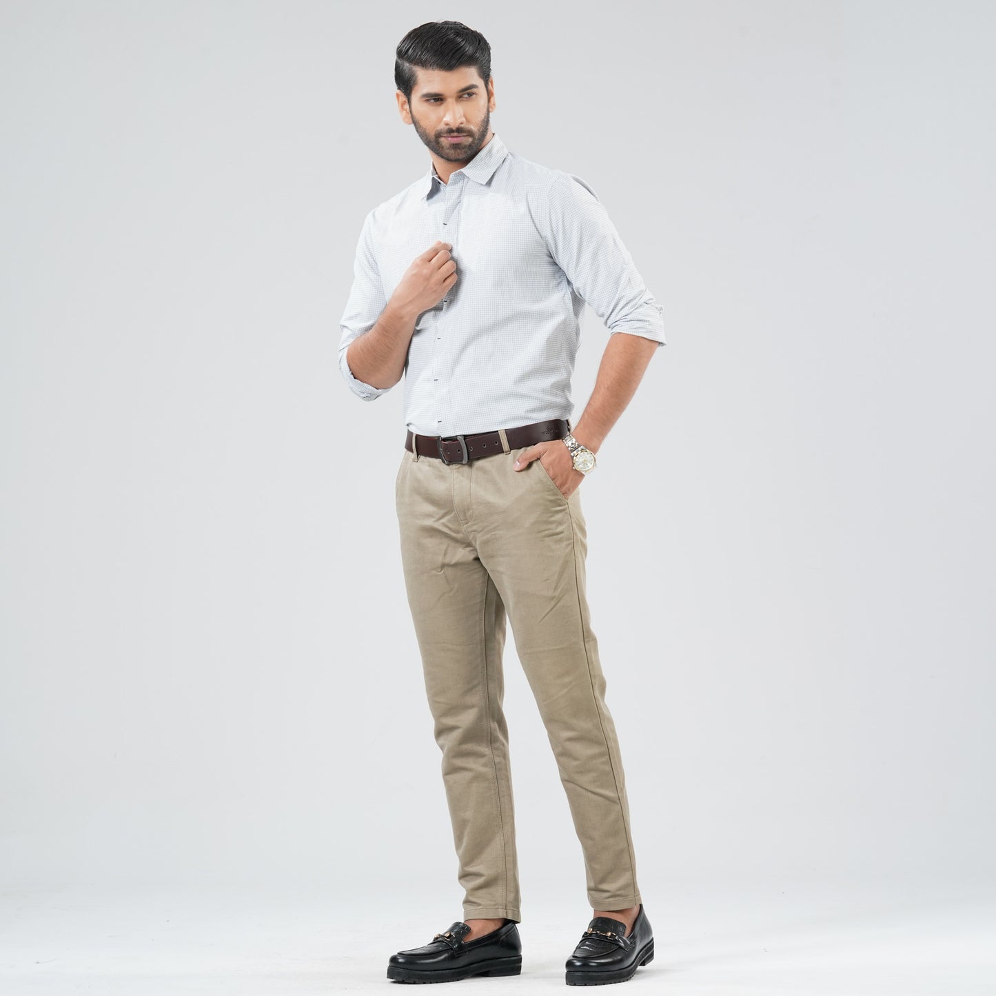 Mens Purple & White Shirt