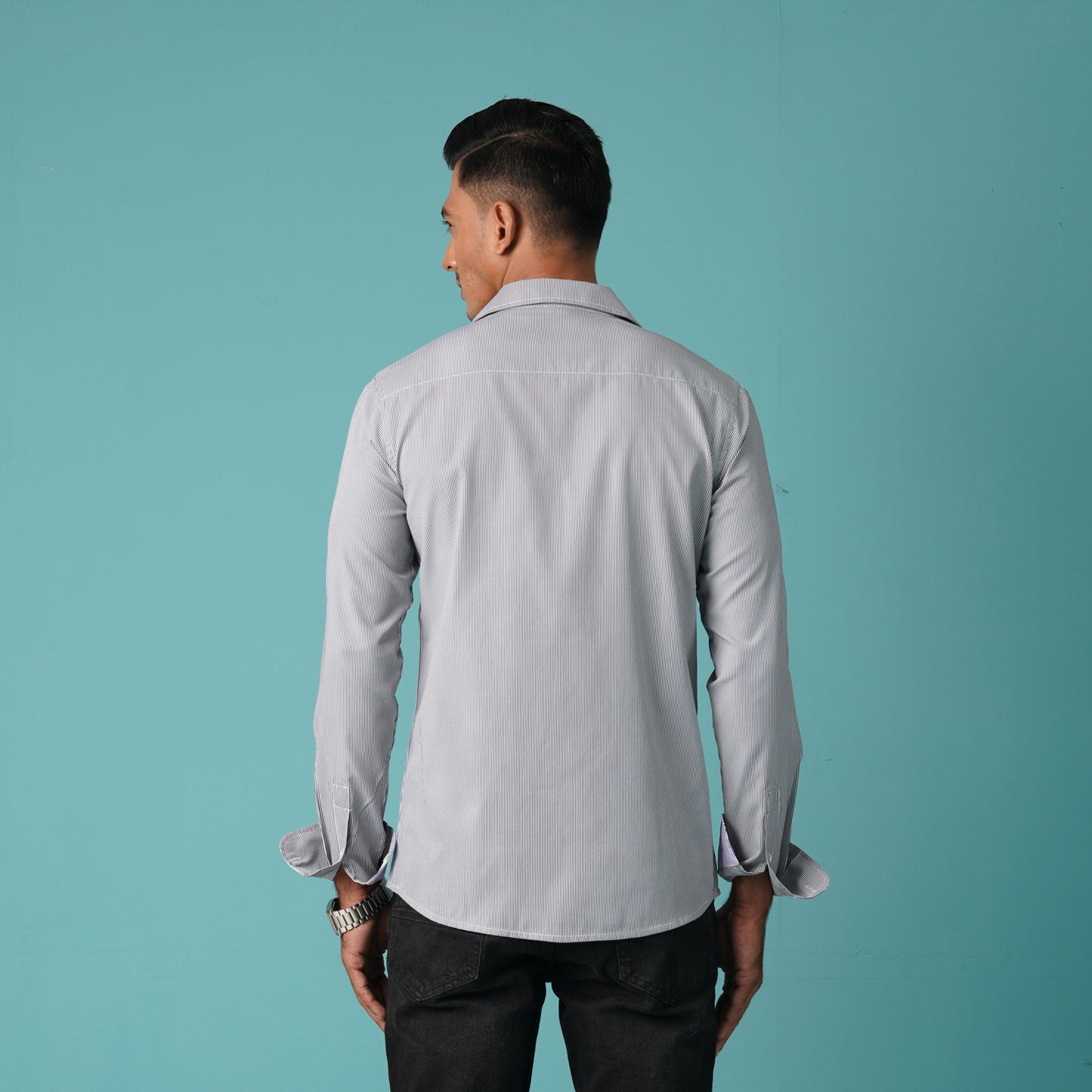 Mens L/S Shirt-Black/Red