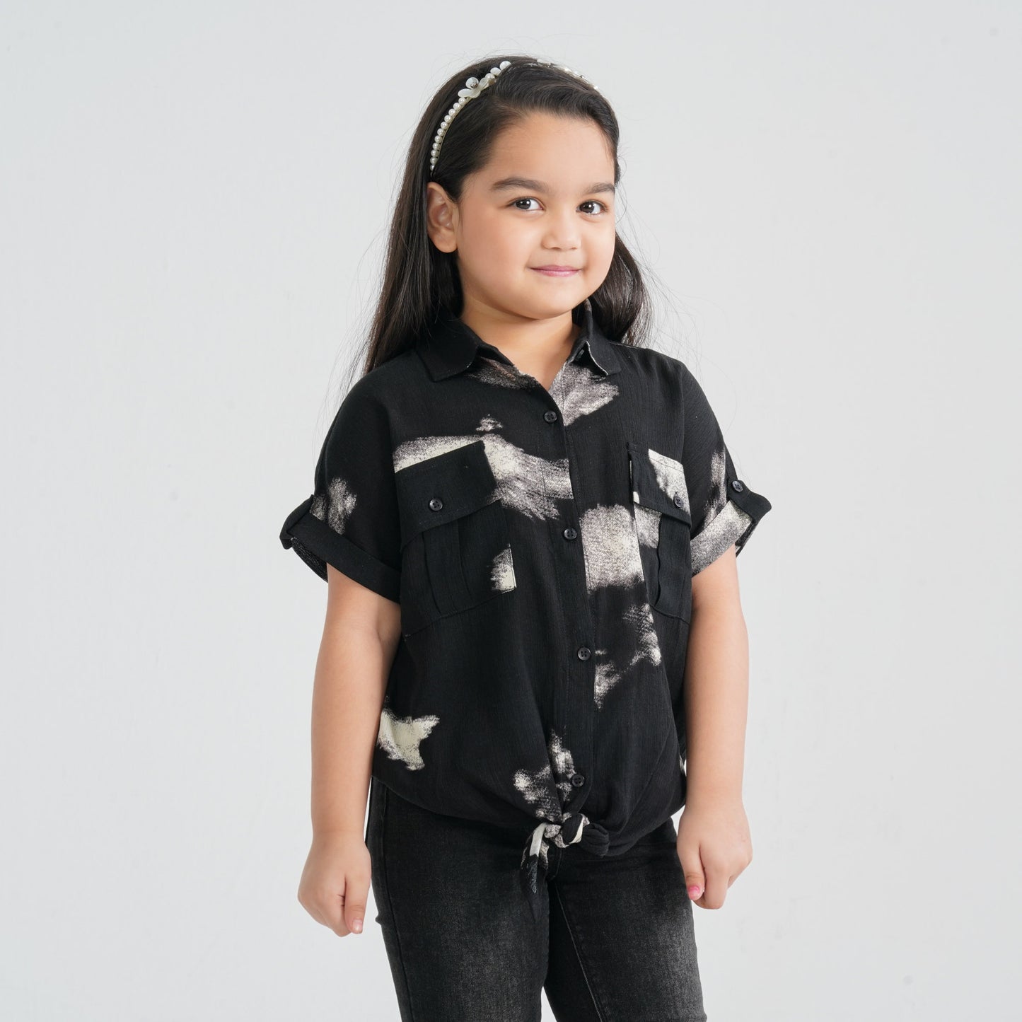 Girl’s Black Blended Top