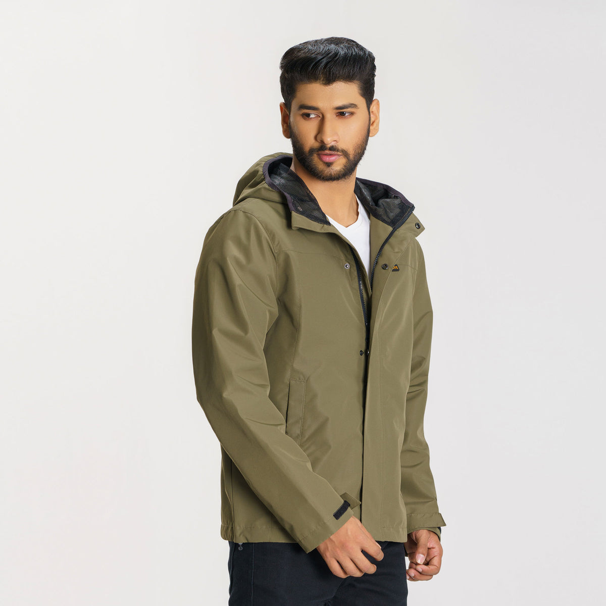 Mens Olive Windbreaker