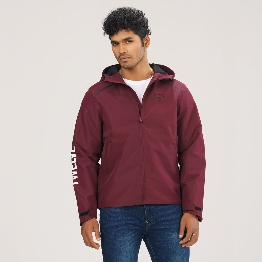 Mens Maroon Windbreaker