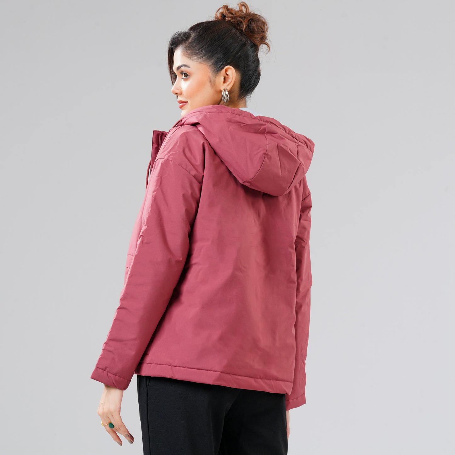 Womens Maroon Windbreaker
