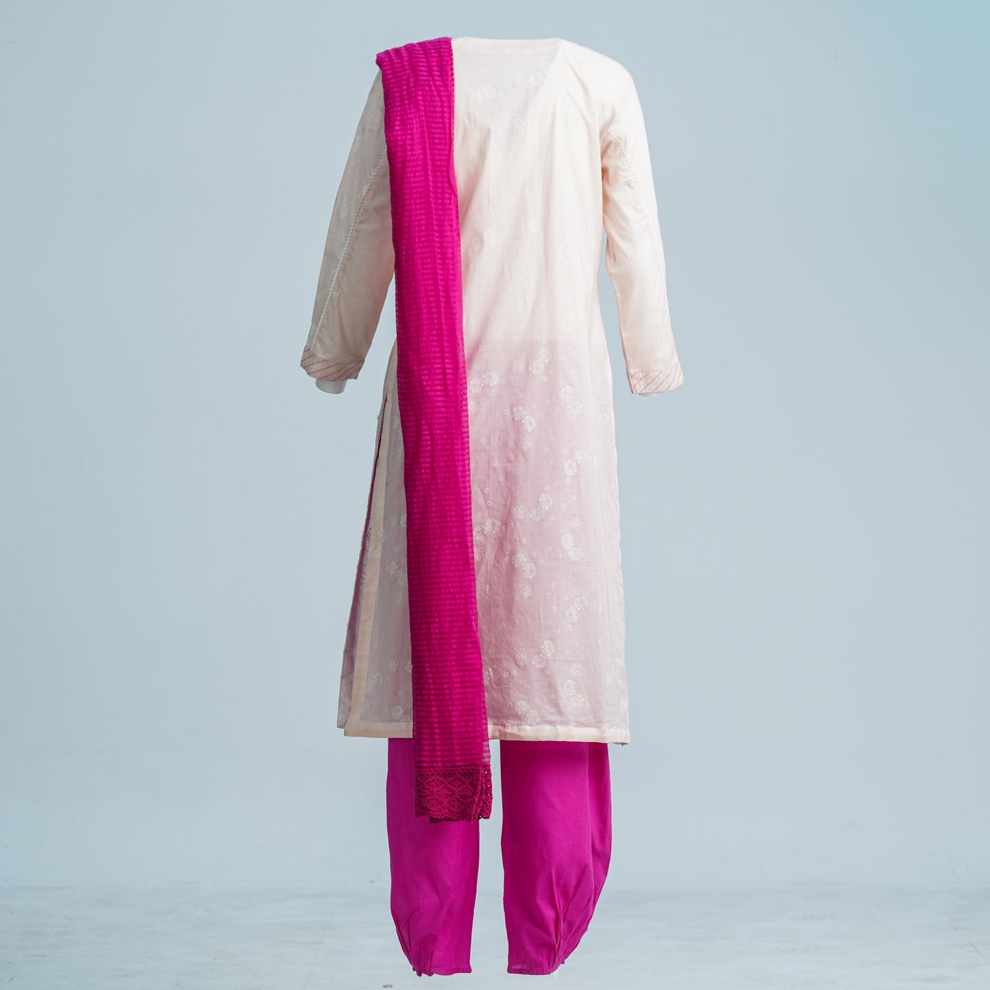 Womens Dusty Pink Embroidered Three Piece Set