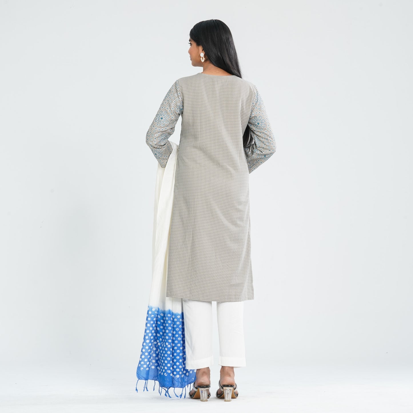 Women’s Sage Green Three Pieces Ethnic Set