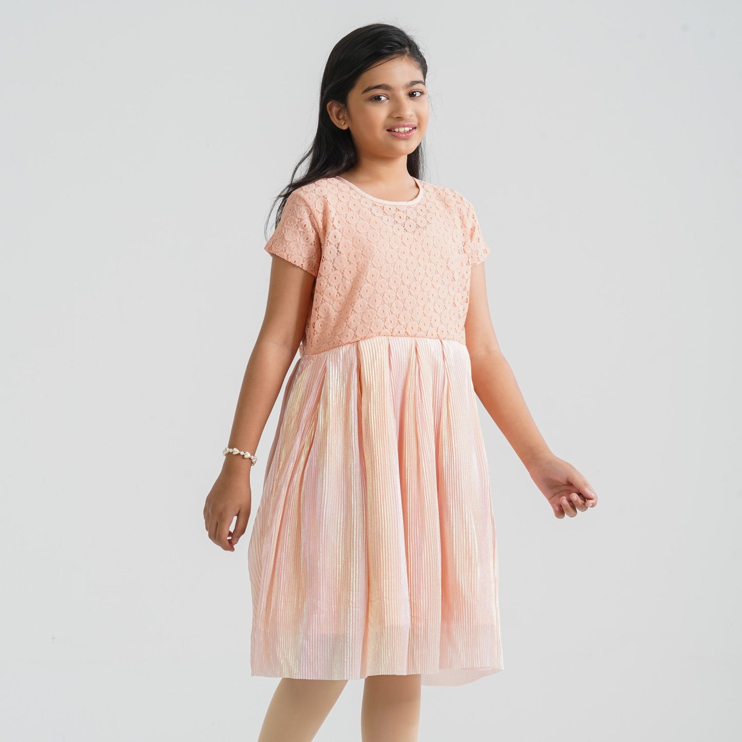 Girl’s Blended Dark Peach Gown