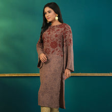 Load image into Gallery viewer, ETHNIC AVERAGE KURTI-BROWN
