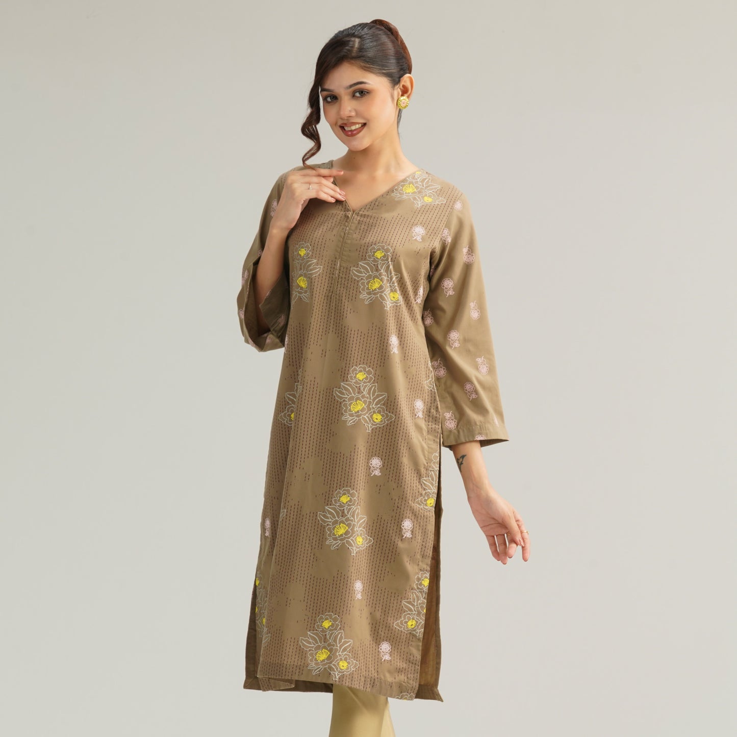 Womens Brown Kurti