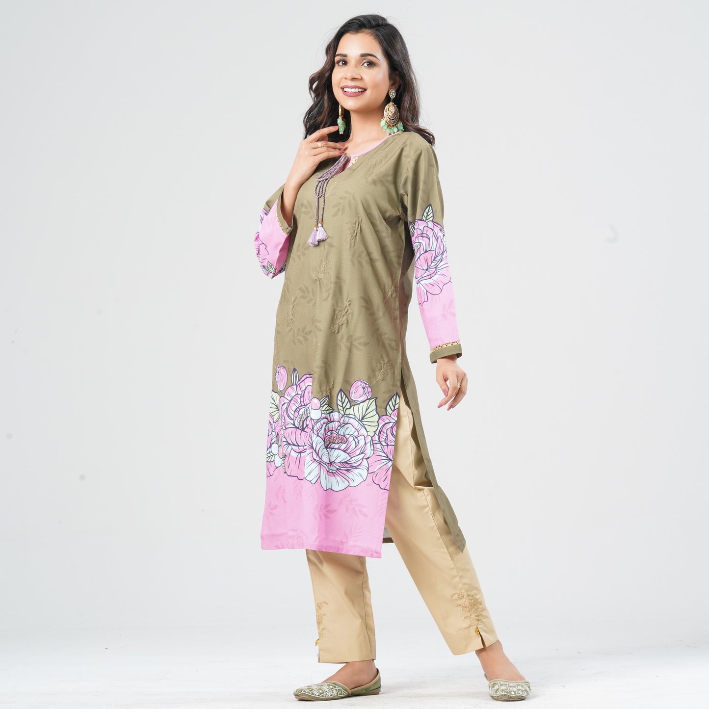 Women's Blended Silk Kurti