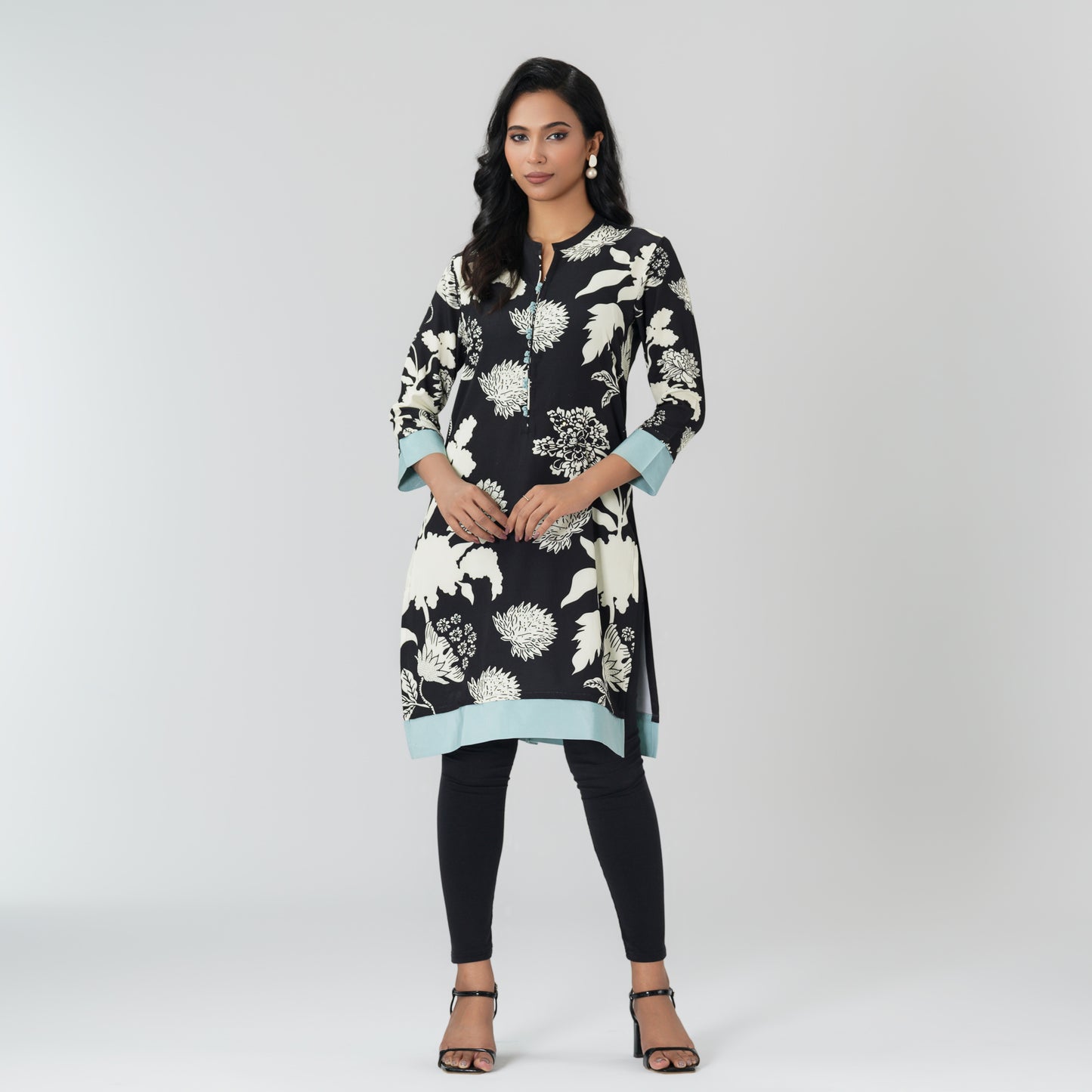 Womens Black Ethnic Kurti