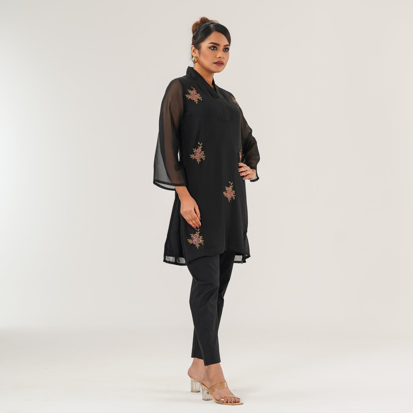 Womens Black Ethnic Kurti
